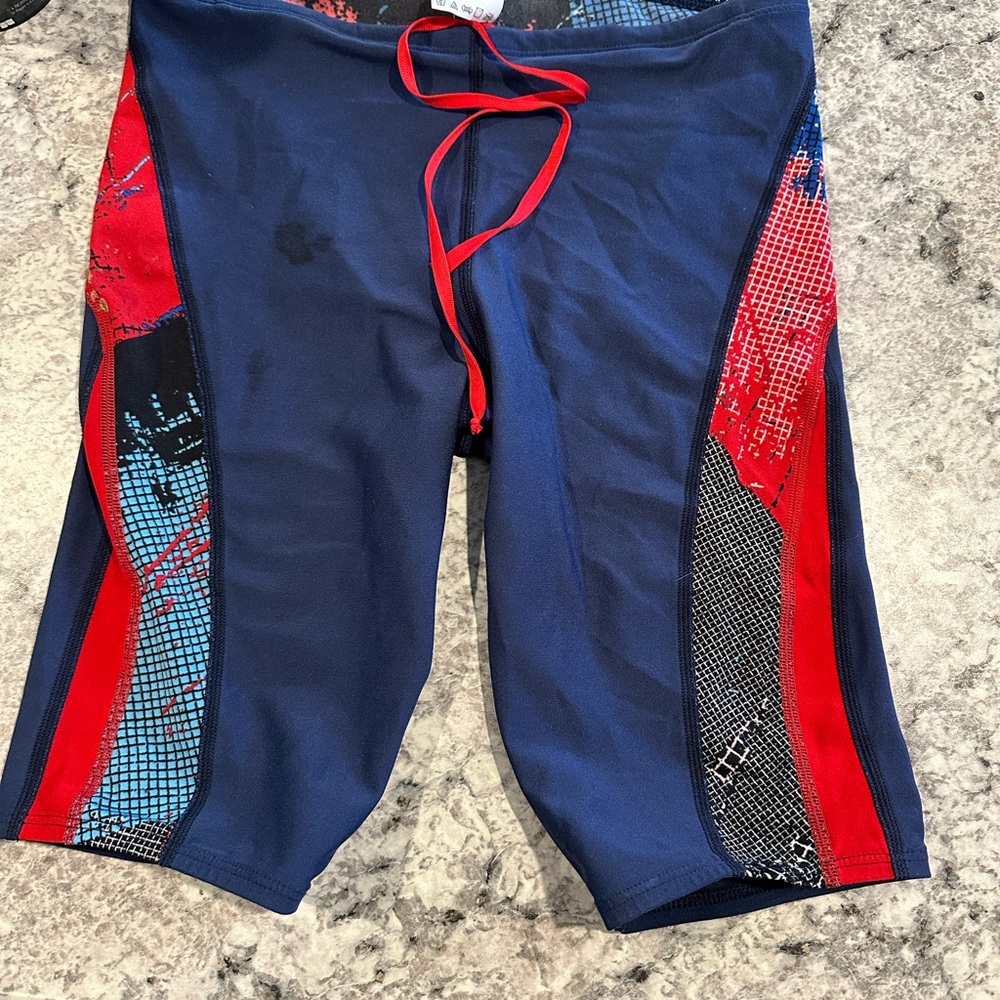 Speedo Blue and Red Board Shorts Quick-Drying Swimwear